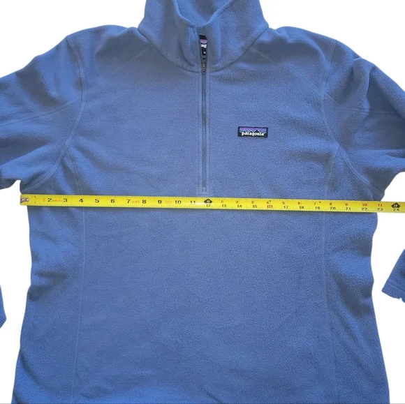Patagonia XL 1/4 Microfleece Fleece Pullover Blue - Picture 3 of 4